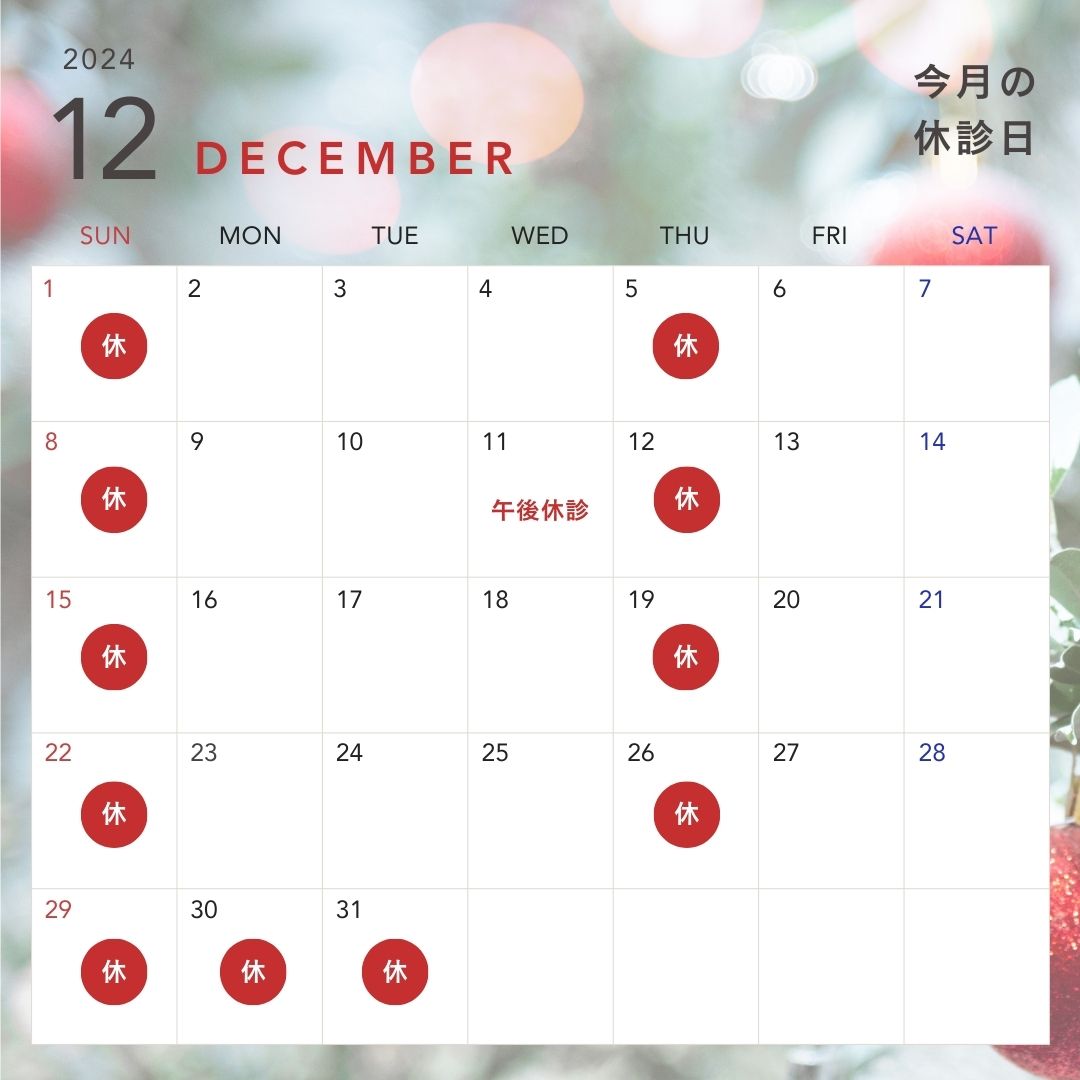 2024年12月カレンダー